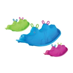 Dondolo per Bambini Colorato in Plastica 2 Posti con Maniglie