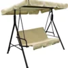 Dondolo 3 Posti Marrone da Giardino 170x115x153 cm