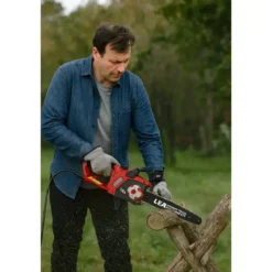 Elettrosega 2400W Barra 40 cm Catena 3/8'' Impugnatura Soft Grip