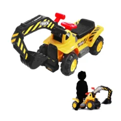 Escavatore a Spinta 4 Ruote da Bambino Auto Cavalcabile Bimbo Ruspa