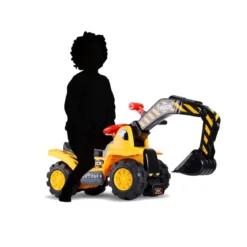 Escavatore a Spinta 4 Ruote da Bambino Auto Cavalcabile Bimbo Ruspa