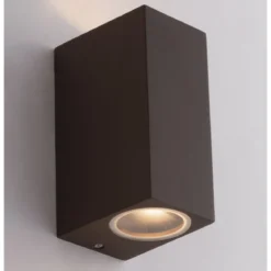 Faretto a Parete da Esterno Applique in Alluminio Bronzo 2 Punti Luce