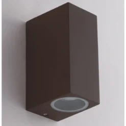 Faretto a Parete da Esterno Applique in Alluminio Bronzo 2 Punti Luce
