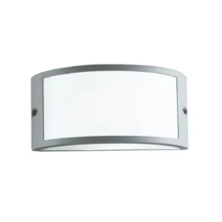 Faretto da Esterno in Alluminio Argento Applique Luce Intec per Giardino