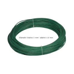 Filo Plastificato in Acciaio 65 metri 1.5 mm per Legatura Rete da Recinzione
