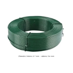 Filo Plastificato in Acciaio 800 metri 3.6 mm Tensione Bobina Rete da Recinzione