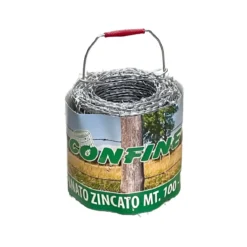 Filo Spinato Acciaio Zincato 100 Metri 2,2 mm per Recinzione Rete