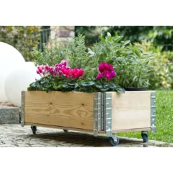 Fioriera da Balcone Giardino Rettangolare da Esterno Portavaso Legno