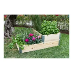 Fioriera da Giardino in Legno Portavso Rettangolare da balcone 80x120