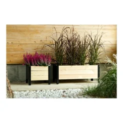 Fioriera in Legno da Giardino Terrazzo Rettangolare Vaso 58x36