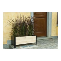 Fioriera in Legno da Giardino Terrazzo Rettangolare Vaso 58x36