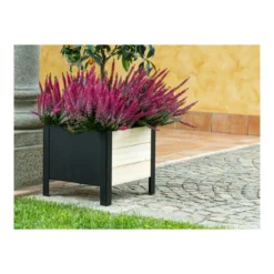 Fioriera in Legno da Giardino Terrazzo Rettangolare Vaso 36x36