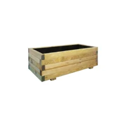 Fioriera in Legno 90x40 Rettangolare Vaso Cassetta da Balcone Giardino Portavaso
