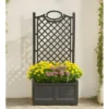 Fioriera Separé Antracite Griglia Effetto Legno 80x42,5 cm da Esterno