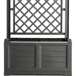 Fioriera Separé Antracite Griglia Effetto Legno 80x42,5 cm da Esterno
