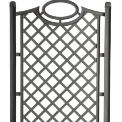 Fioriera Separé Antracite Griglia Effetto Legno 80x42,5 cm da Esterno
