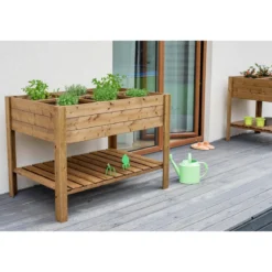 Fioriera 120x80 Orto Rialzato Urbano da Balcone Giardino Pensile Vaso in Legno