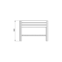 Fioriera 120x80 Orto Rialzato Urbano da Balcone Giardino Pensile Vaso in Legno