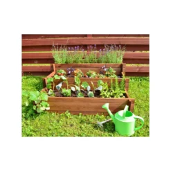 Fioriera 120x120 Orto Rialzato Urbano da Balcone Giardino Aiuola Vaso in Legno