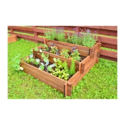 Fioriera 120x120 Orto Rialzato Urbano da Balcone Giardino Aiuola Vaso in Legno