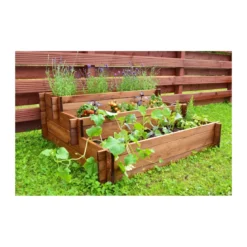 Fioriera 120x120 Orto Rialzato Urbano da Balcone Giardino Aiuola Vaso in Legno