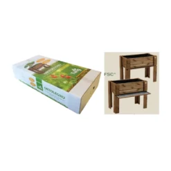 Fioriera 80x40 Orto Rialzato Urbano da Balcone Giardino Pensile Vaso in Legno