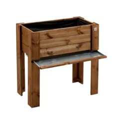 Fioriera 80x40 Orto Rialzato Urbano da Balcone Giardino Pensile Vaso in Legno