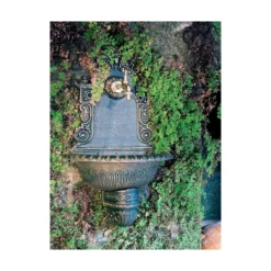 Fontana da Parete Grigia in Ghisa Lavabo a Muro Giardino Lavandino Rubinetto