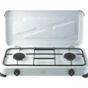 Fornello a Gas DCG GPL 2 Fuochi 2,6 kW con Coperchio Antipolvere