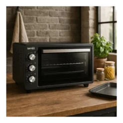 Forno Elettrico Antracite 1400W 45 Litri Ventilato Multifunzione