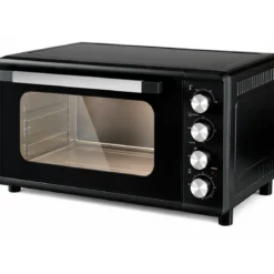 Forno Elettrico Ventilato 45L 2000W DCG Nero Vassoio Griglia Maniglia