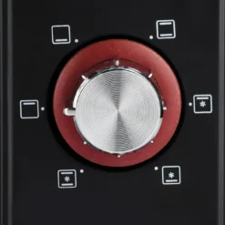 Forno Elettrico Ventilato 1600W Grill Vassoio Griglia Pinza Rosso Nero