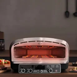 Forno Pizza Elettrico 2200W DCG 20L Pietra Refrattaria Digitale Timer