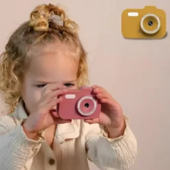Fotocamera Digitale per Bambini Video HD 1080P Giallo Filtri Divertenti