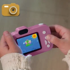 Fotocamera Digitale per Bambini Video HD 1080P Giallo Filtri Divertenti