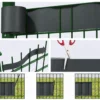 Frangivista in PVC Antracite con Clip 19x3500 cm per Recinzione Balcone