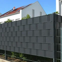 Frangivista in PVC Antracite con Clip 19x3500 cm per Recinzione Balcone