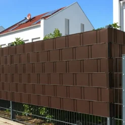 Frangivista in PVC Marrone con Clip 19x3500 cm per Recinzione Balcone