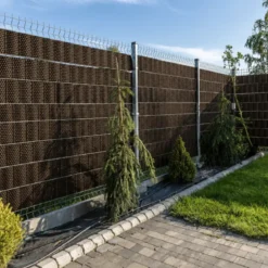 Frangivista in Rattan Artificiale Rotolo Marrone 19x204 cm Esterno