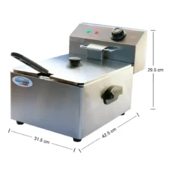 Friggitrice Acciaio Inox Capacità 5,5L Professionale 2560 W Catering