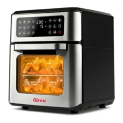 Friggitrice ad Aria Girmi 1800W 12L con Girarrosto Spiedini Grigio