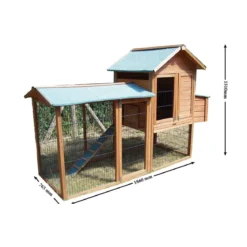 Gabbia Pollaio Casetta in Legno 5 - 8 Galline Voliera per Polli Volatili Faraone