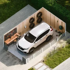 Garage in Legno 3x6 Box Auto Attrezzi da Esterno 21 m2 a Pannelli