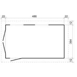 Garage in Legno 354x486 cm Box Auto Moto 17 m2 Pannelli LP SmartSide