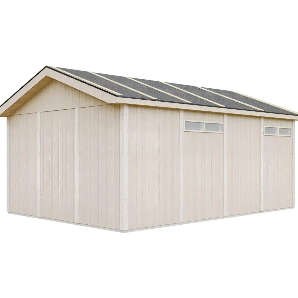 Garage in Legno 354x486 cm Box Auto Moto 17 m2 Marrone a Pannelli