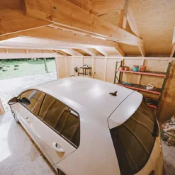 Garage in Legno 3x6 Grigio Scuro Box Auto da Esterno 21 m2 a Pannelli