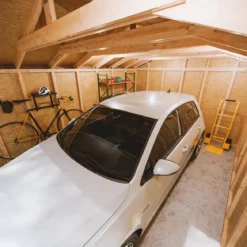 Garage in Legno 3x6 Grigio Scuro Box Auto da Esterno 21 m2 a Pannelli