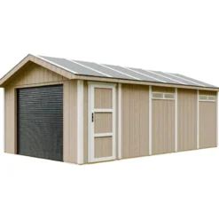 Garage in Legno 3x6 Marrone Box Auto Attrezzi Esterno 21 m2 a Pannelli