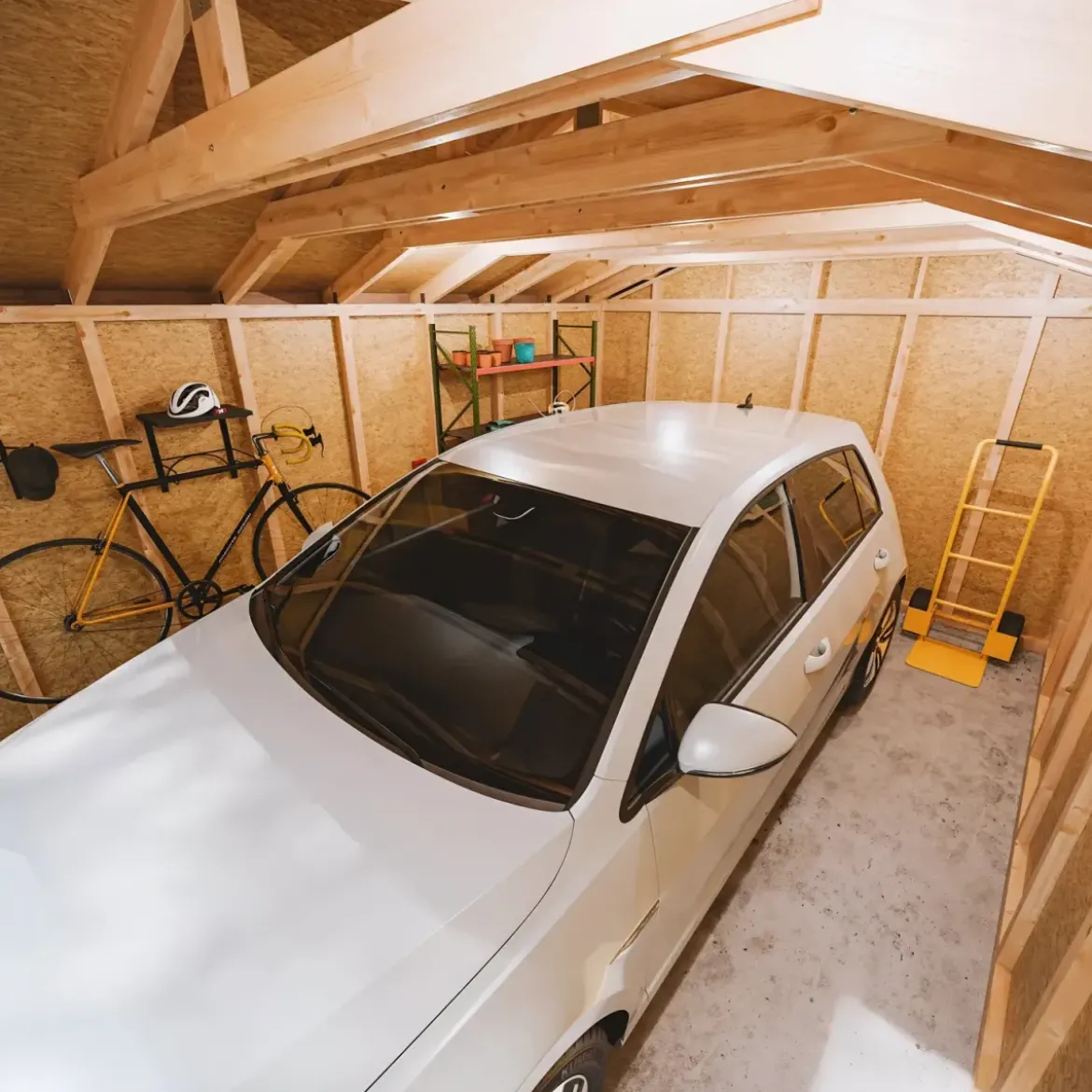 Garage in Legno 3x6 Miele Box Auto Attrezzi Esterno 21 m2 a Pannelli