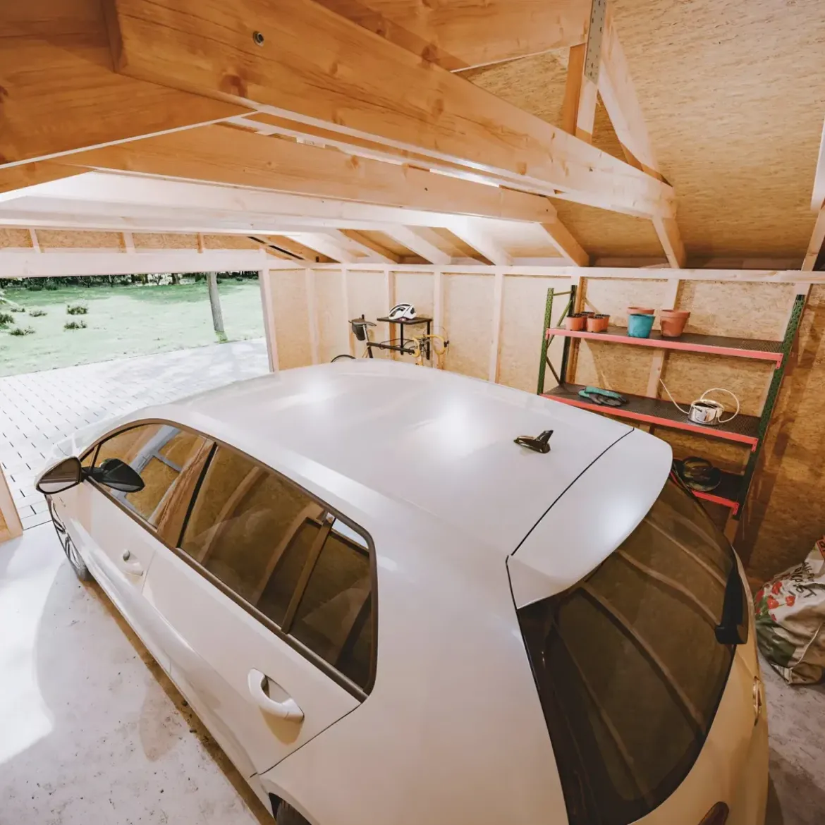 Garage in Legno 3x6 Miele Box Auto Attrezzi Esterno 21 m2 a Pannelli